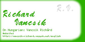richard vancsik business card