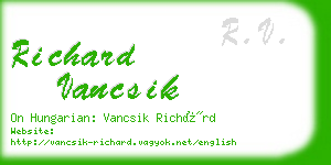 richard vancsik business card